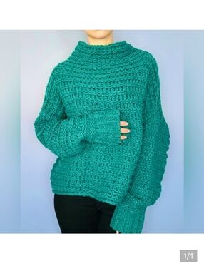 Free People sweater Green Wool Sweater XS
